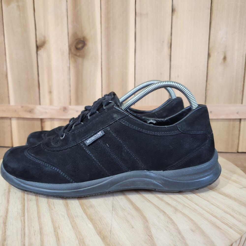 Mephisto Runoff Shoes Womens 8.5 Black Suede Casual Comfort Walking Sneakers